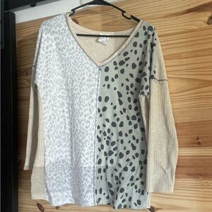 BiBi Textured Knit Top in Cream